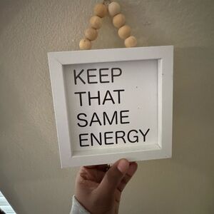 White Framed Wall Art with Motivational Quote